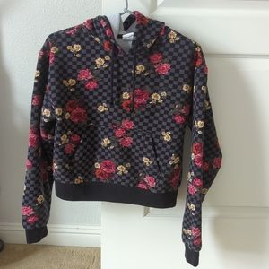 Vans Cropped Floral Hoodie Size XS